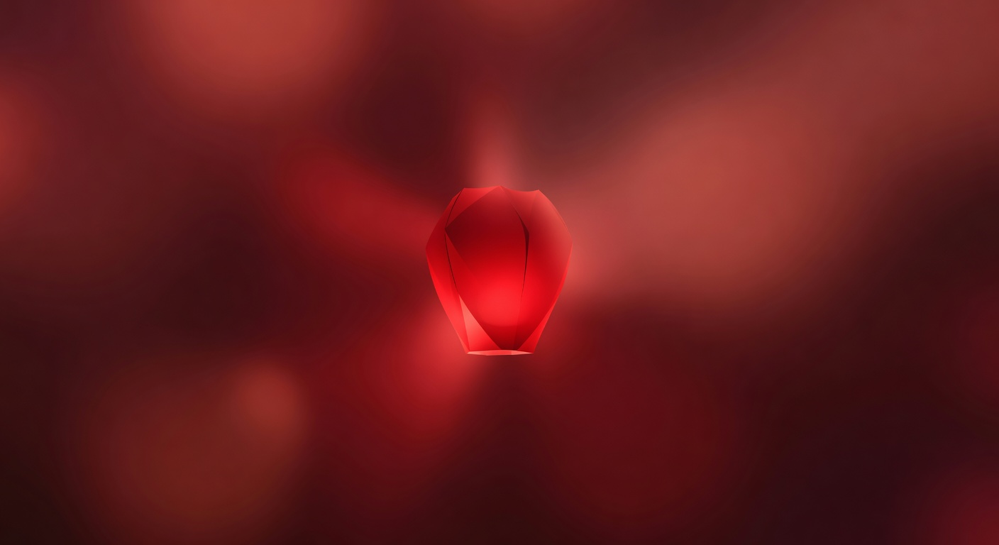Abstract red lantern glowing ambient background